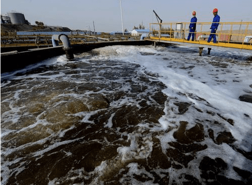 (圖:動(dòng)物屠宰廢水泡沫現(xiàn)場(chǎng))